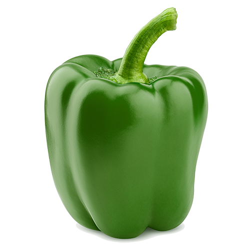 sweet green pepper, isolated on white background