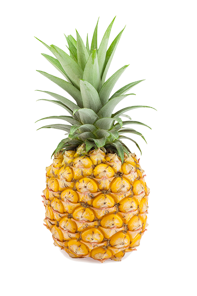 An uncut pineapple