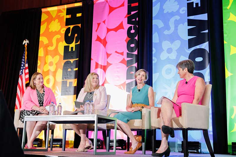 Women's Fresh Perspectives Networking Lunch panel on stage at the Washington Conference.